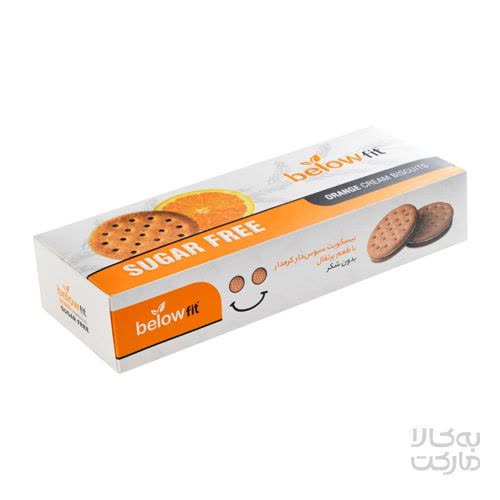 بیسکویت کرمدار سبوس دار بدون قند با طعم پرتقالی 450 گرم بیلو