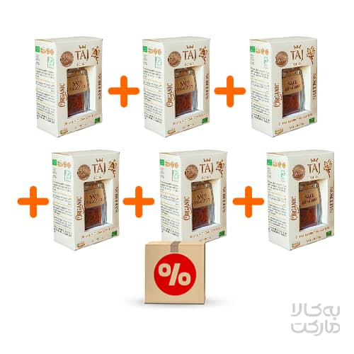 زعفران صددرصد ارگانیک نیم مثقال(2.3 گرم) پک 6 عددی تاج پخت