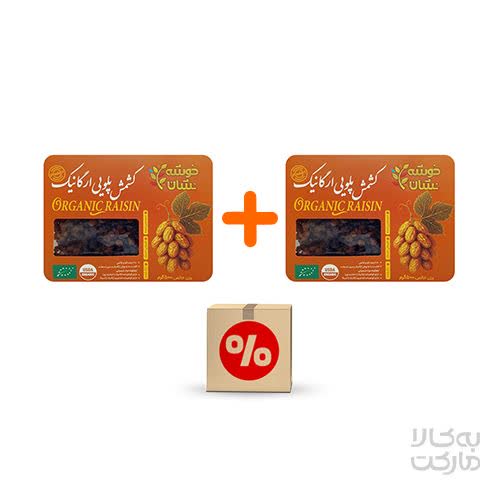پک 2 عددی کشمش پلویی ارگانیک 500 گرم خوشه نشان