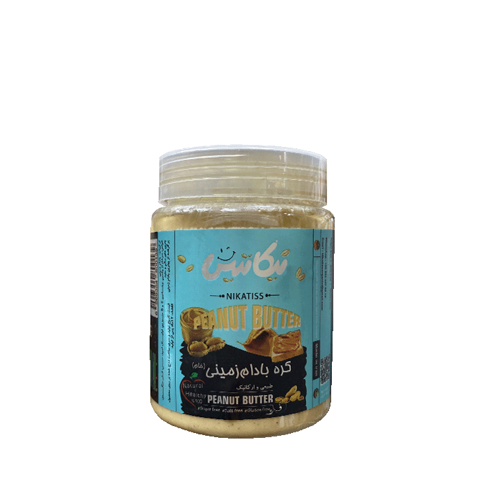 کره بادام زمينی طبيعی نيکاتيس 500 گرم