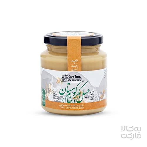 عسل ارگانیک بکر کوهستان خام 400گرم هاکان