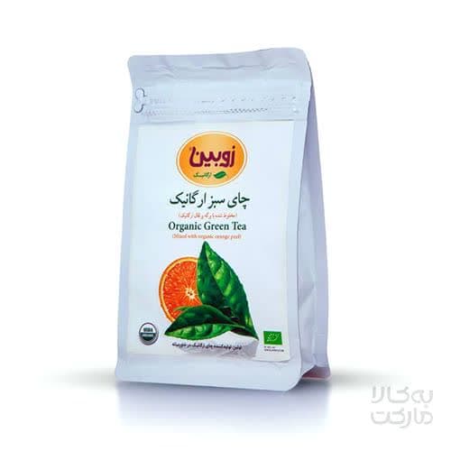 چای سبز با برگه پرتقال ارگانیک زوبین200گرم