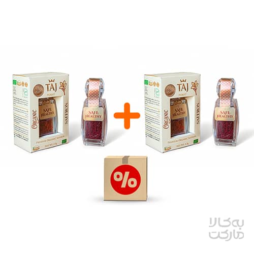 زعفران صددرصد ارگانیک نیم مثقال(2.3 گرم) پک 2 عددی تاج پخت