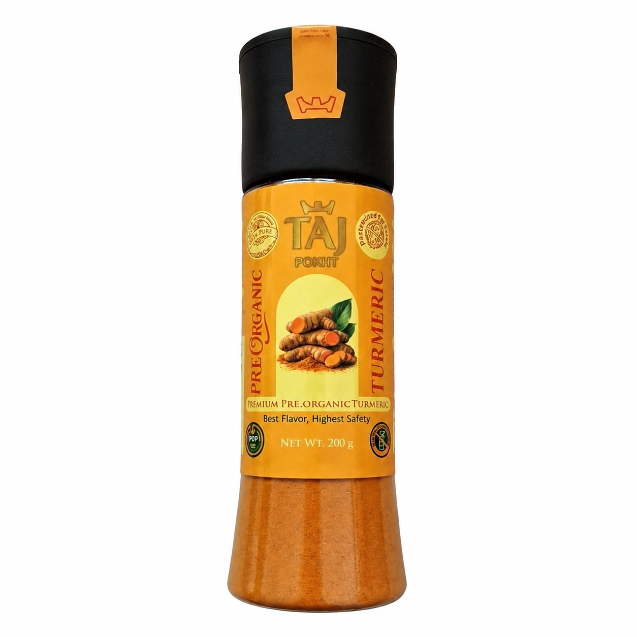 زردچوبه pre ارگانیک خانواده 200 گرم تاج پخت 